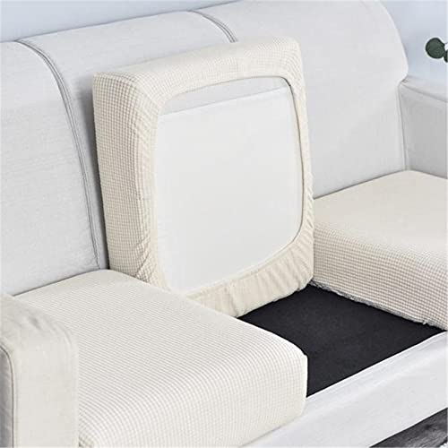 Yidaxing Funda para Asientos de Sofá Elástica Protector de Cojin de Asiento Separados para sofá Fundas de cojín(1 Plaza, Blanco)