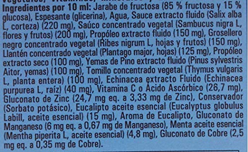 YNSADIET Jarabe de Pino Echinácea, Propóleo, Vitamina C, Cobre y Zinc - 125 mililitros