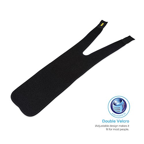 Yosoo Banda de sujeción para la pantorrilla, ajustable neopreno muslo para tendones muscular Lesiones Rehabilitación, apto para hombres y mujeres