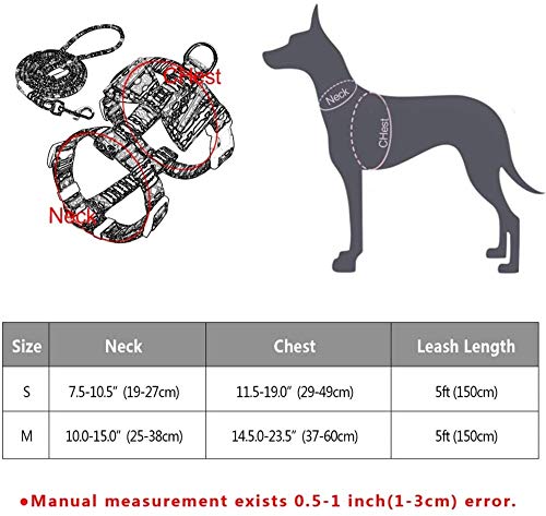 YPSMLYY Conjunto De Arnés De Arnés De Perro Ajustable Arnés Reflectante para Mascotas Tipo Arnés De Pecho Arnés De Corbata para Mascotas,D-S