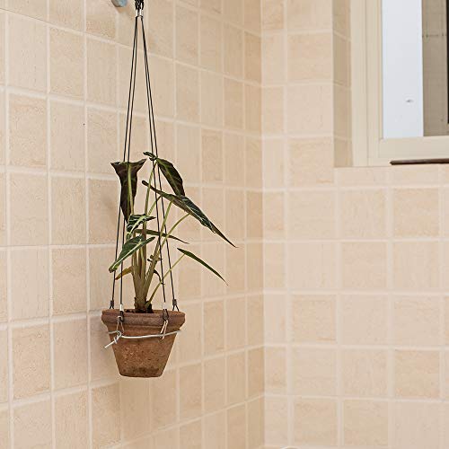 YuCool Cesta Colgante para Plantas de 4 Piezas, Soporte de suspensión de Cuerda Ligera de Acero Inoxidable 2 Cadenas de extensión, Utilizado para Plantas de Interior y Exterior