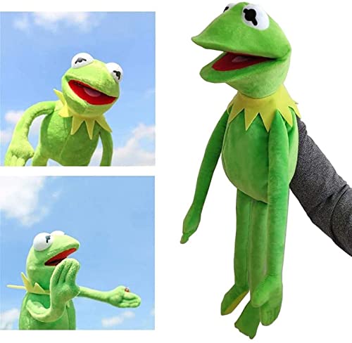 YUTOU Marioneta de Mano de Rana,Peluche Sésamo Juguete Suave de Rana Gustavo Muñeco de Peluche de Rana,Marioneta de Mano de Felpa Juguete Educativo for Niños 60CM