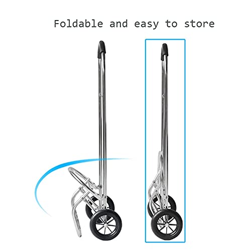 Z-SEAT Carrito de la Compra Carrito de la Compra Plegable Carrito de la Compra de Servicio Pesado Tienda de comestibles con 4 Ruedas Carrito de Equipaje de Aluminio para comestibles Carri