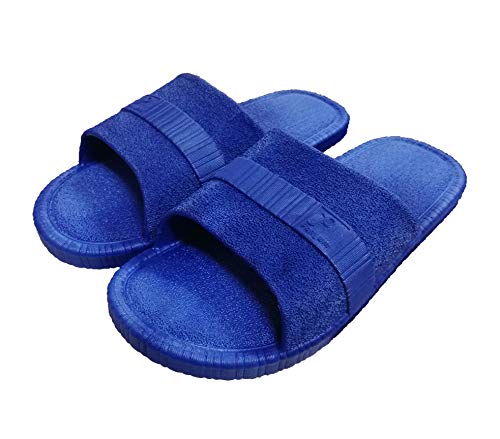 Zapatillas Antideslizantes Antideslizantes para Mujeres y Hombres Baño de Uso en el Interior Sandalia Suela de Espuma Suave Zapatos para Piscinas Inicio de Diapositivas (42/43EU, Navy Blue)