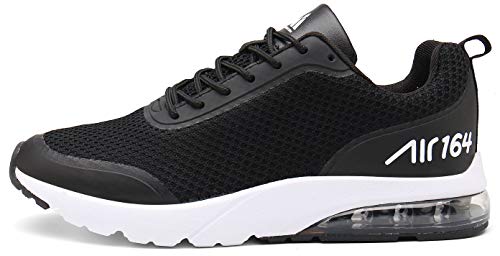 Zapatillas Fitness Hombre Aire Libre y Gimnasio Deporte Sneakers Casual Transpirables Zapatos St.1 Negro 46 EU