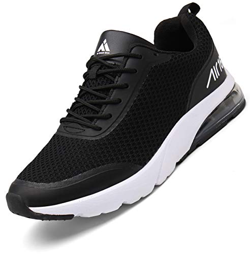 Zapatillas Fitness Hombre Aire Libre y Gimnasio Deporte Sneakers Casual Transpirables Zapatos St.1 Negro 46 EU