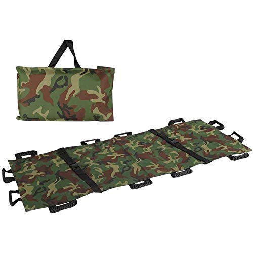 ZHYJJ Camilla De Transporte Plegable Oxford con 12 Asas Camilla De Espalda De Rescate De Emergencia Plegable Impermeable con Bolsas De Almacenamiento para Clínica, Hogar, Ambulancia